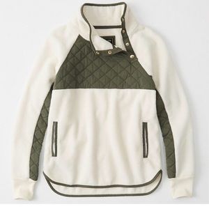 Abercrombie Asymmetrical Snap Up Fleece